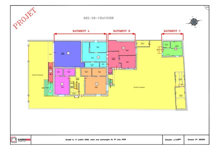 Plans de mise en copropriété d'un immeuble parisien par CarreGeo